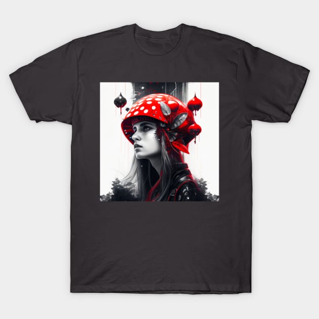 Mushroom girl 15 T-Shirt by knolios